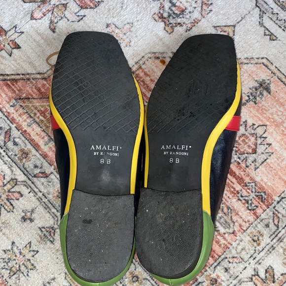 Vintage Amalfi Ida Multi Navy Nappa Leather Shoes - Picture 6 of 10